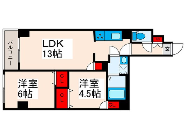 アルファコート町屋の物件間取画像